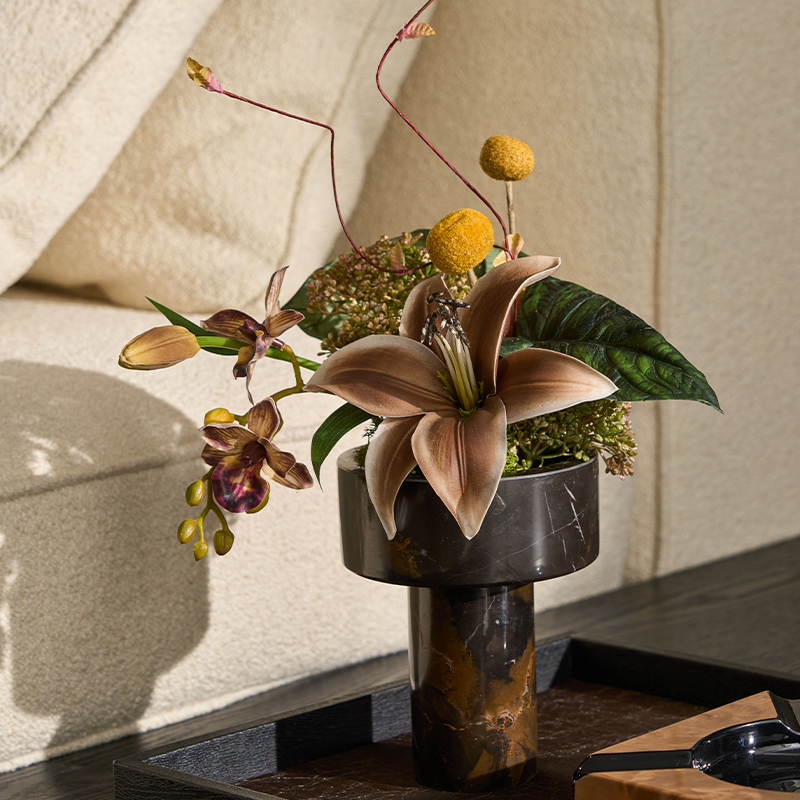 直播间空间美学软装布置情绪稳定花瓶花艺餐桌仿生花束摆件装饰品