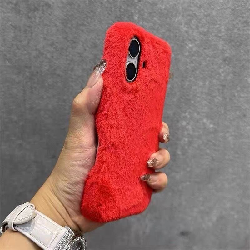 抖音同款pura80纯色mate60pro+适用p70华为100荣耀400pro/90gt/300毛绒手机壳60x畅享80少女50plus畅玩x70