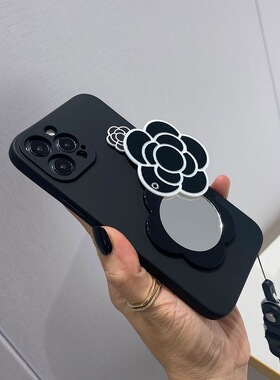 小红书15pro适用iPhone14promax镜子手机壳16软17苹果13plus轻奢1+15/12/13t一加ace6高级感turbo6山茶花5pro
