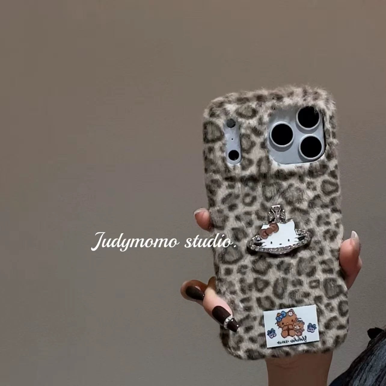 抖音同款15pro适用iPhone14promax手机壳16毛绒17苹果13plus凯蒂猫1+15/12/13一加ace3pro/2V复古10豹纹5pro