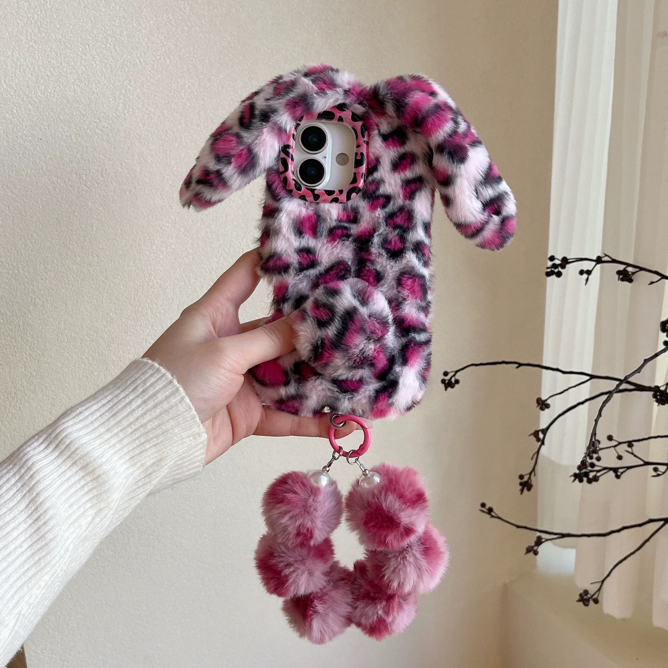 网红Civi5pro/3/4毛绒k90手机壳兔耳朵Turbo3适用12s小米15/13Ultra/k80/K60/k70e红米Note15/14pro豹纹12/11,3C数码配件,手机保护套/壳,淘宝优惠券,粉丝福利购,淘宝优惠卷