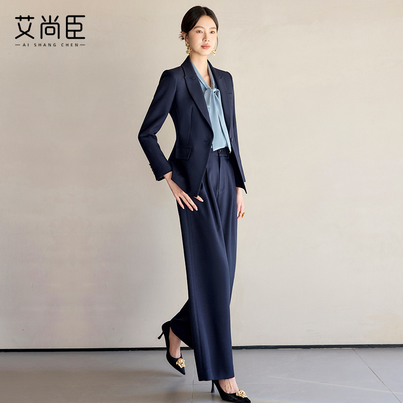艾尚臣西服套装女春2025新款高级感商务正装气质教资面试职业西装