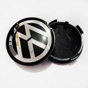 适用于大众轮毂盖63mm带缺口平面款帕萨特轮毂中心盖改装轮盖标志