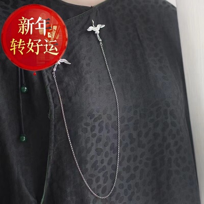 【好运】瑞鹤|S925纯银仙鹤胸针