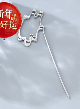 纯银发簪女流云中式古风高级感现