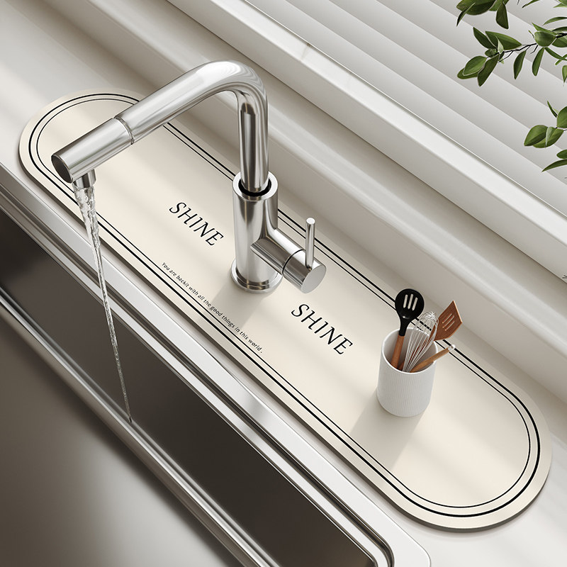 厨房硅藻泥吸水垫洗手台洗漱台水池防溅沥水垫卫生间水龙头台面垫,居家布艺,餐垫,淘宝优惠券,粉丝福利购,淘宝优惠卷