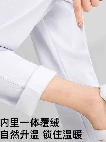 Утепленная демисезонная униформа медсестры, удерживающие тепло рабочие штаны, эластичная талия