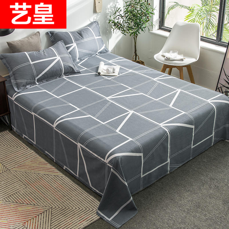 纯棉床单单件100全棉印花北欧学生女生宿舍单人床纯ins被单床罩冬