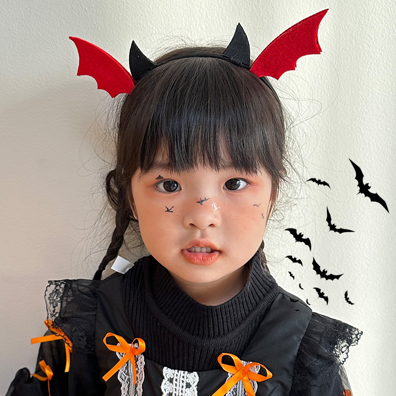 万圣节儿童发箍女童搞怪南瓜恶魔头箍饰品小女孩节日派对发卡头饰