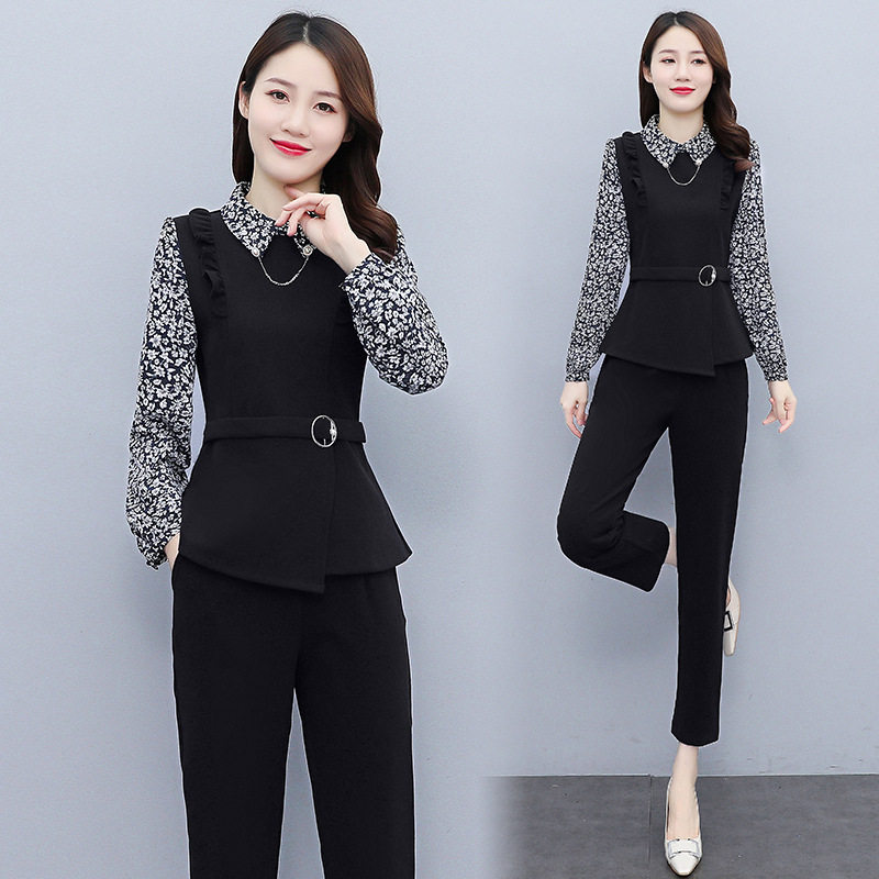 媚娇兰两件套ol修身显瘦洋气减龄神范气质通勤2021秋季新款职业套