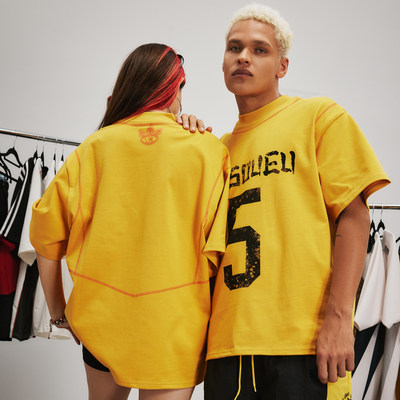 「EU」明线做旧印花复古宽松T恤