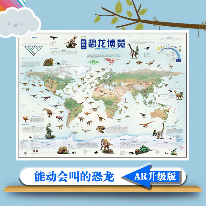 儿童房地图 恐龙百科恐龙进化发展史