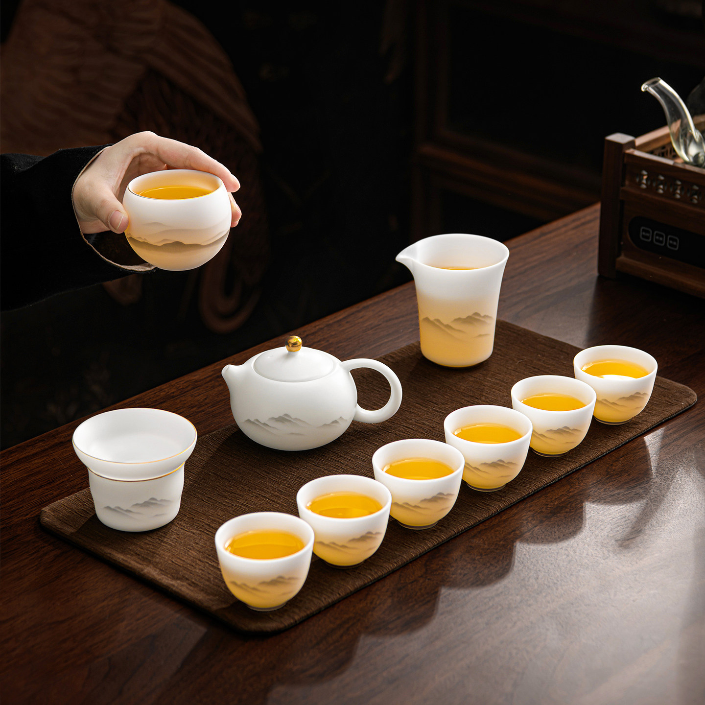 德化冰种玉白瓷茶具礼盒套组轻奢高档喝泡茶壶功夫茶杯送长辈礼物