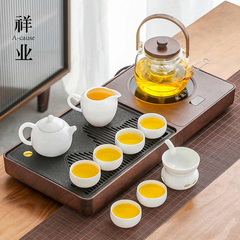 茶具套组全自动一体高档茶盘家用茶台一整套带烧水办公室功夫煮茶