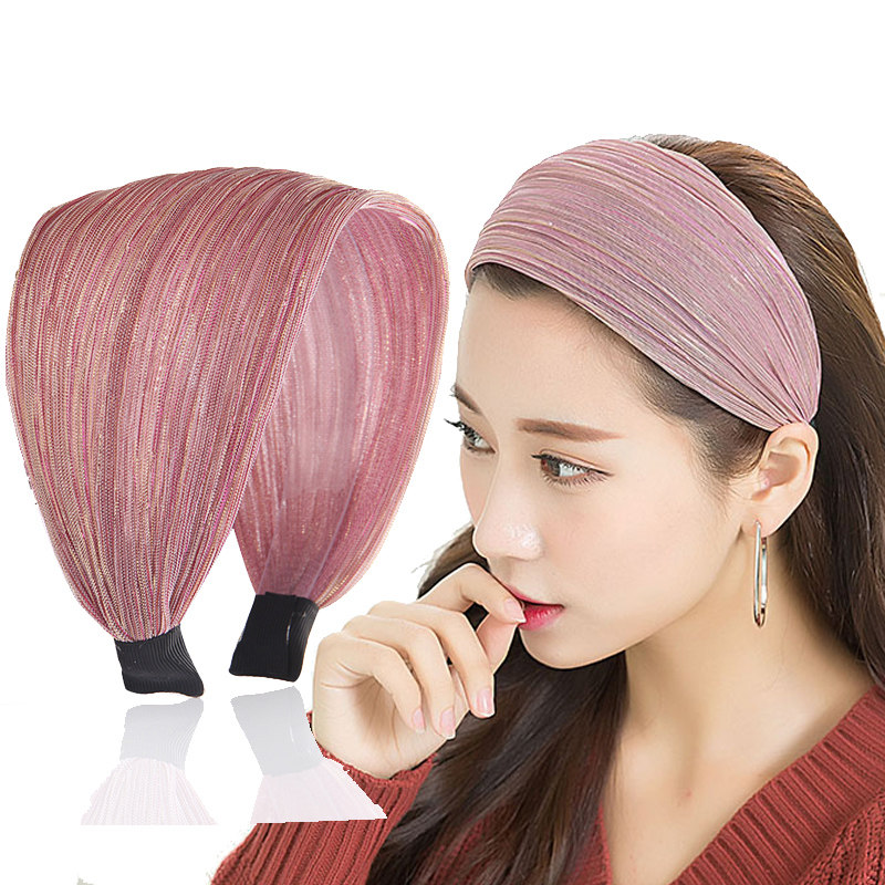 遮白头发卡韩国头箍发卡女洋气百搭外出简约宽边防滑头箍发卡亮丝