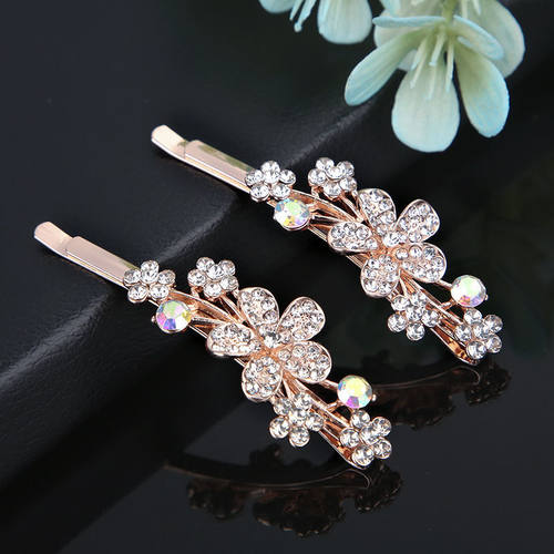 水钻对夹版边刘海甜美发卡