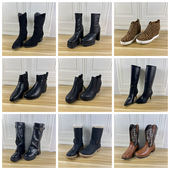 外贸原单杂款 捡漏圆头纯色侧拉链长靴短靴 女靴特惠清仓款 40码 独码