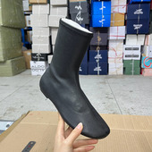 圆头纯色平底时装 Lady Shoes外贸原单女靴真皮时尚 套筒短靴瘦瘦靴