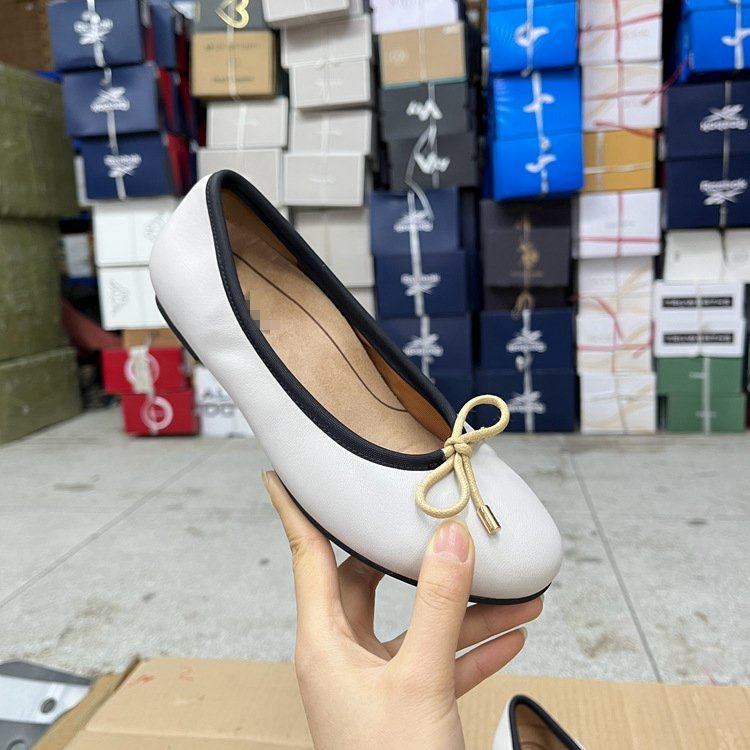 Lady Shoes外贸原单女鞋真皮时尚圆头蝴蝶结平底浅口一脚蹬单鞋,女鞋,乐福鞋（豆豆鞋）,淘宝优惠券,粉丝福利购,淘宝优惠卷