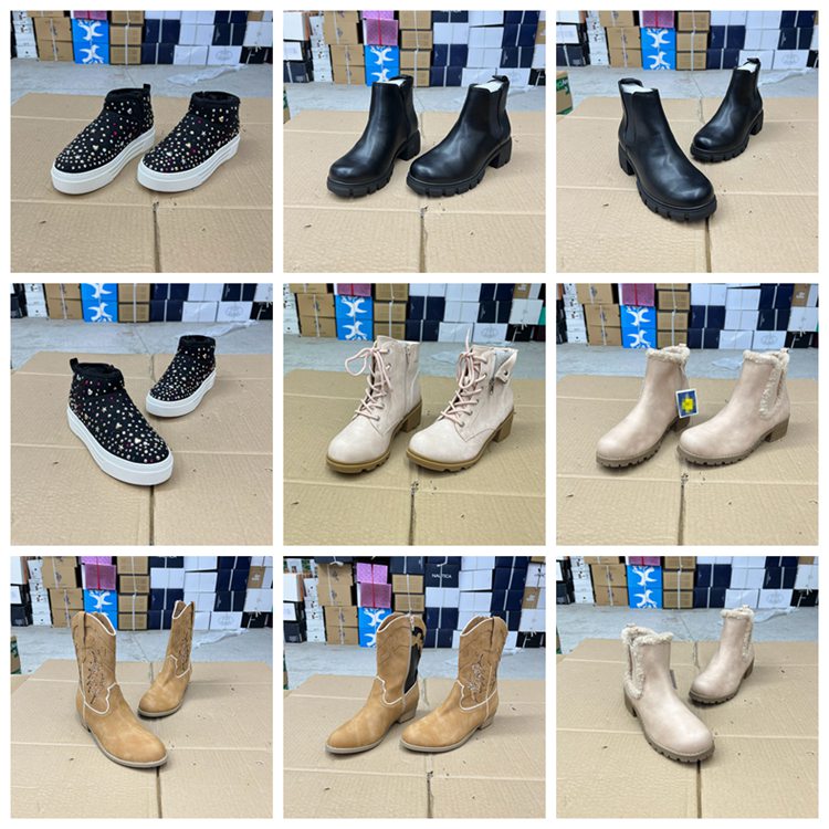 时尚单鞋系带圆头粗跟短靴清仓款