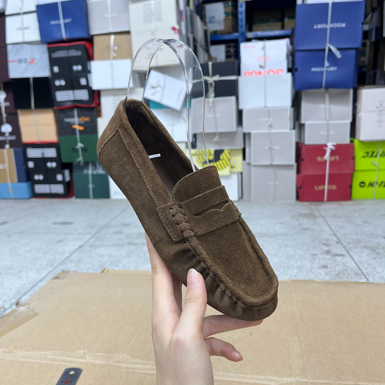 时尚圆头一脚蹬平底单鞋乐福鞋