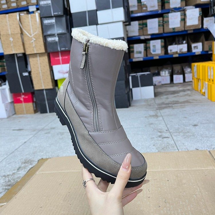 外贸原单女靴微瑕内里加毛保暖时尚新款圆头侧拉链时装毛毛短靴,女鞋,时装靴,淘宝优惠券,粉丝福利购,淘宝优惠卷