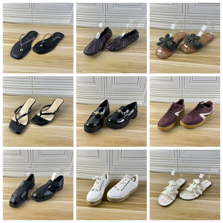 Lady Shoes外贸原单杂款38.5-39码独码女鞋是百搭一字扣凉鞋单鞋