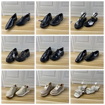 时尚圆头纯色浅口单鞋一字扣凉鞋