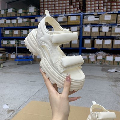 厚底松糕魔术贴秋夏新款凉鞋