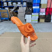 工厂清仓款 时尚 shoes方头镂空日常平底一字拖鞋 外贸原单女鞋 凉鞋