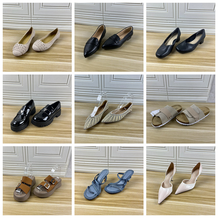 Lady Shoes外贸原单杂款女鞋35码独码小码时尚百搭纯色一字扣凉鞋