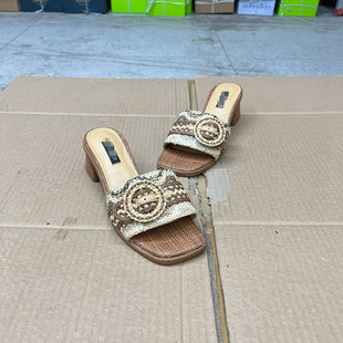 外贸原单女鞋方头拼色编织面皮带扣粗跟时尚百搭时装凉鞋一字拖鞋