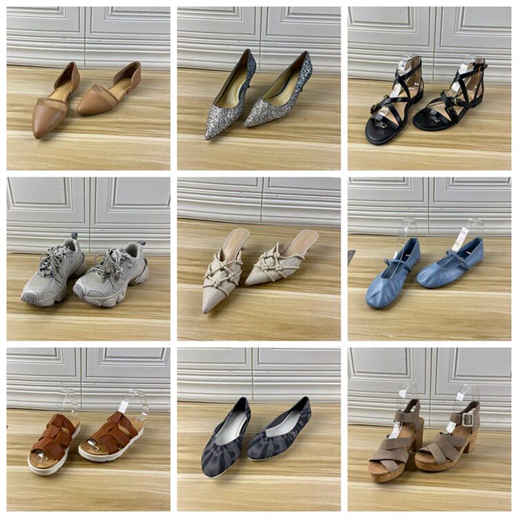 Lady Shoes外贸原单女鞋36码杂款独码时尚圆头纯色小码凉鞋拖鞋