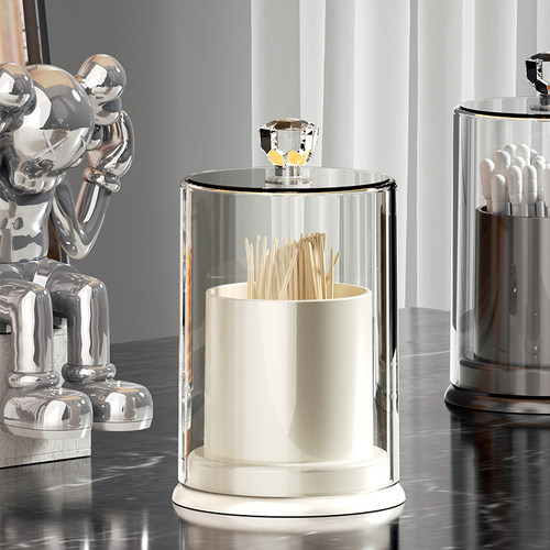 牙签筒新款客厅简约牙签盒家用个性创意高档牙签罐牙线棉签收纳盒