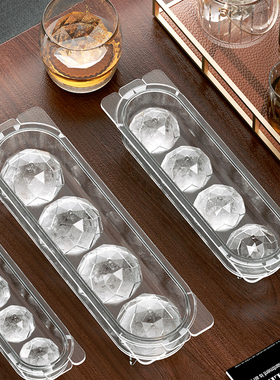 冰块模具冰球洋酒威士忌调酒大号冰格制冰球形透明圆球不锈钢冰盒