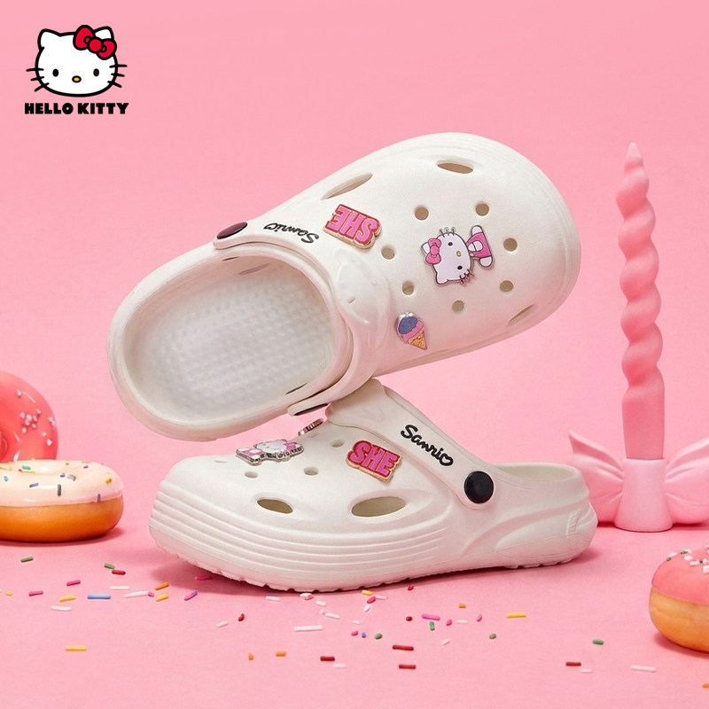 HelloKitty童鞋儿童洞洞鞋夏季新款卡通室内防滑卡通休闲女童拖鞋