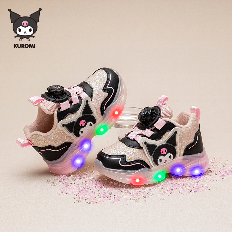 Kuromi库洛米女童灯鞋棉鞋2025冬