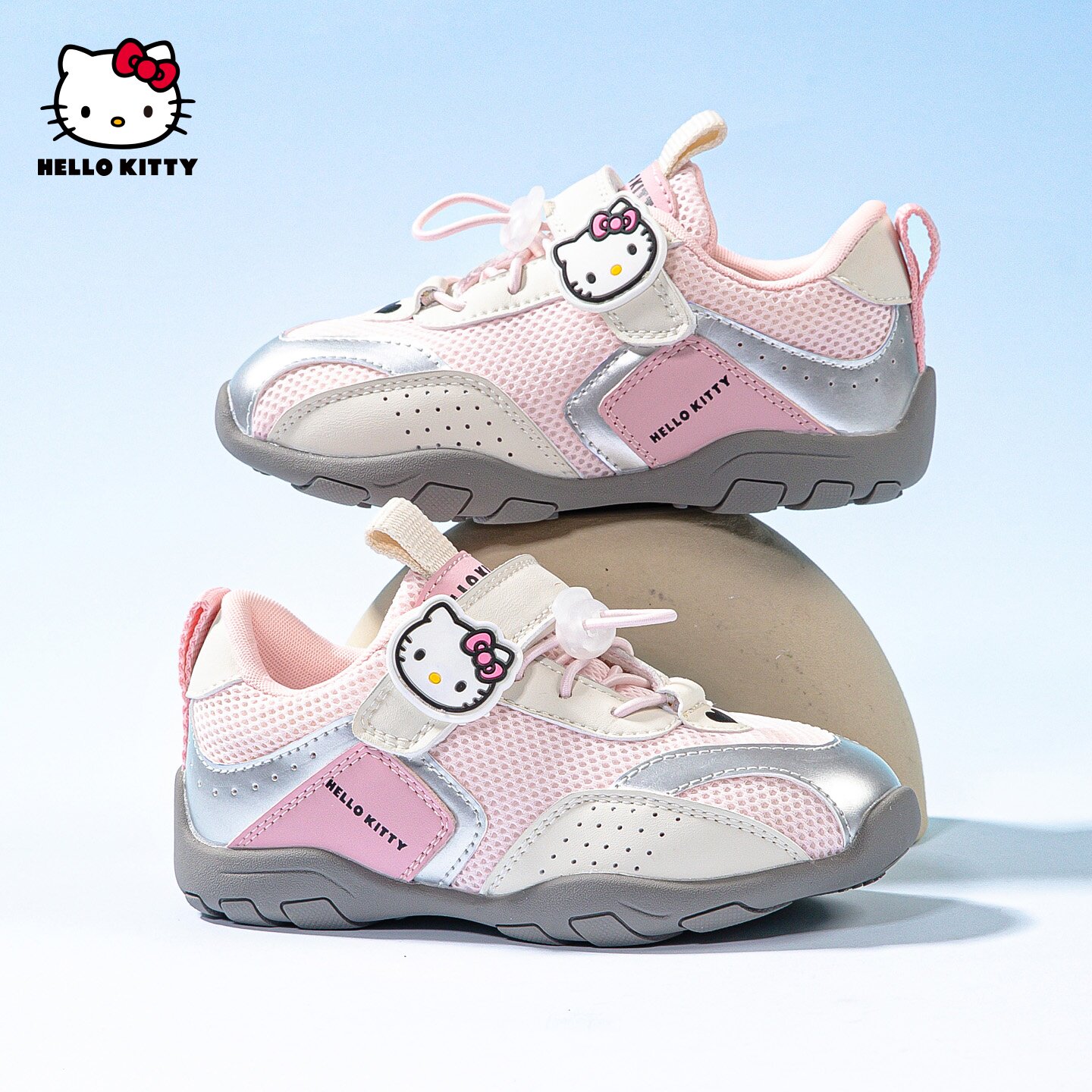 hellokitty童鞋儿童运动单鞋春季2026新款网面透气户外女童老爹鞋