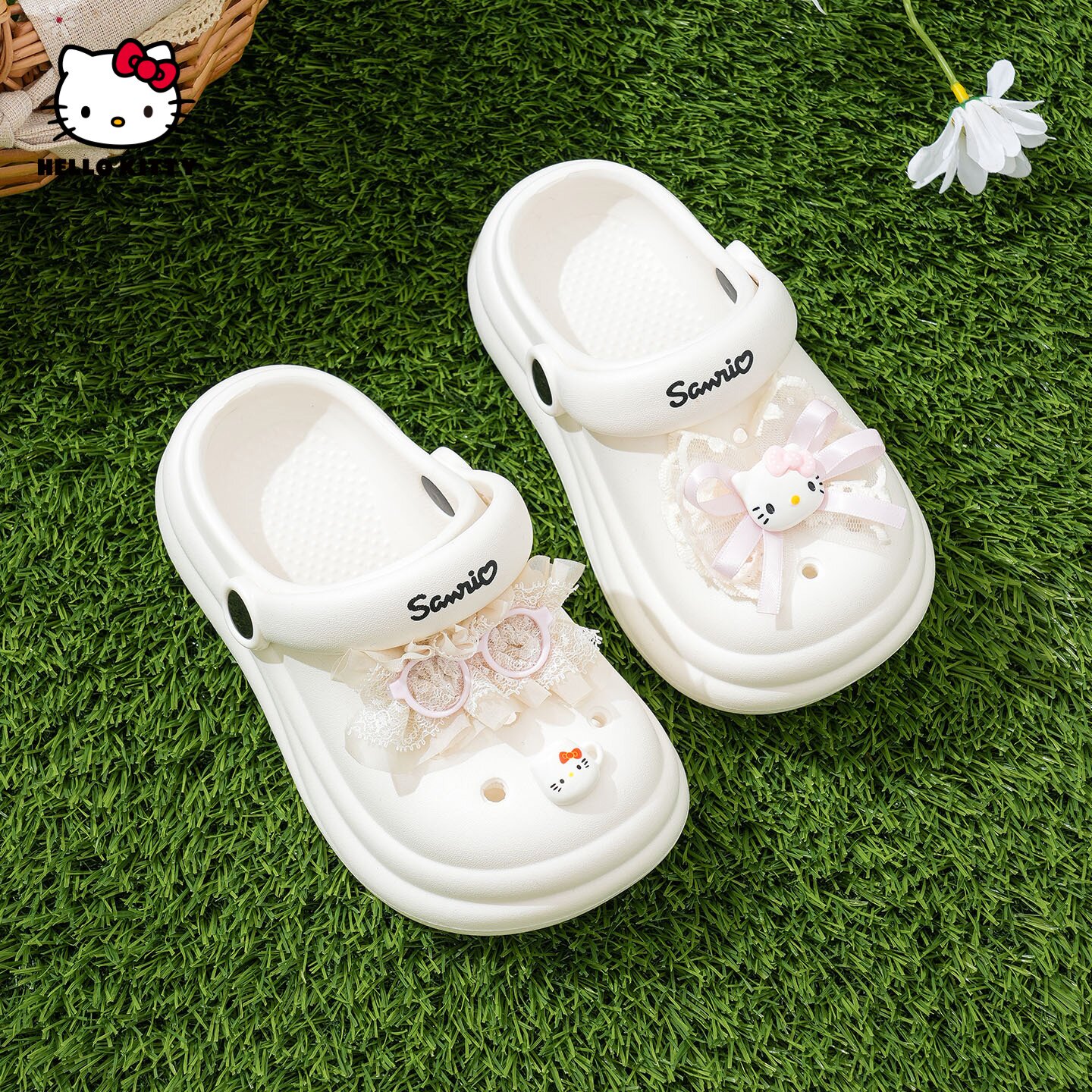 HelloKitty童鞋女童洞洞鞋夏季