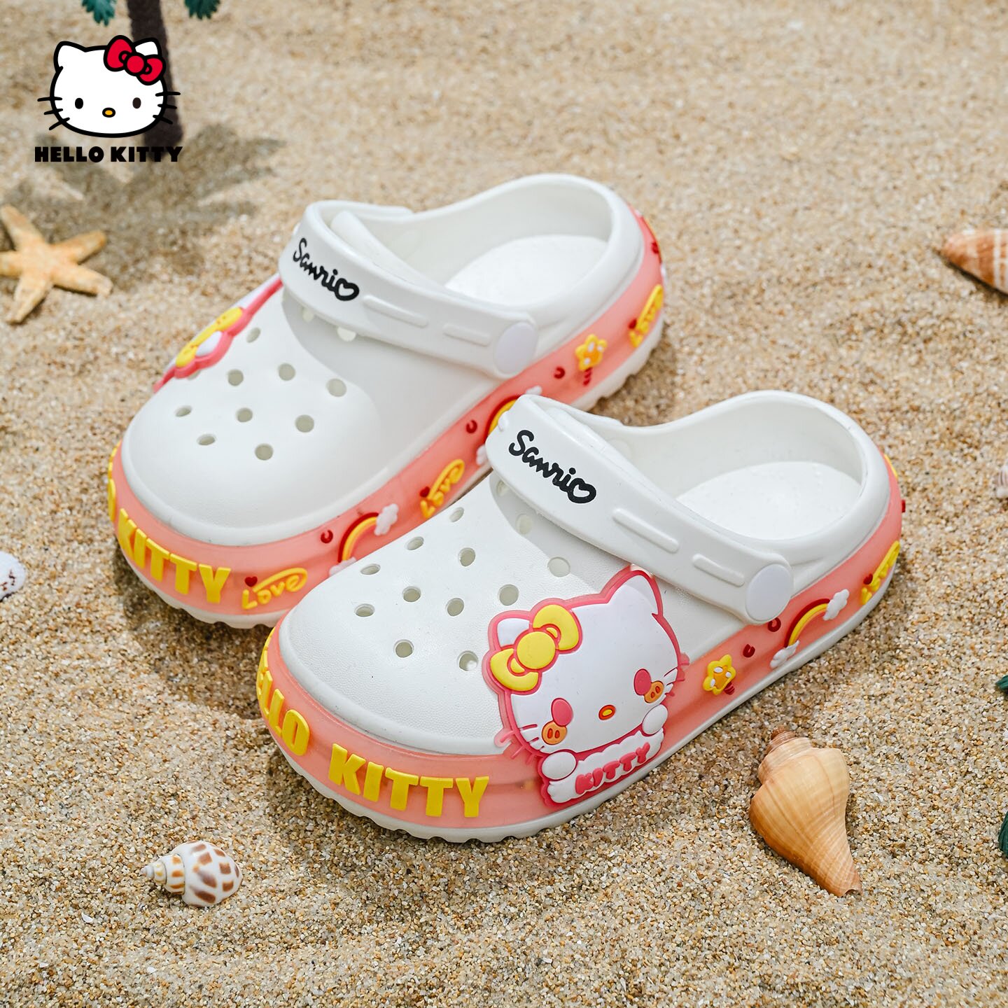 HelloKitty童鞋女童洞洞鞋夏季