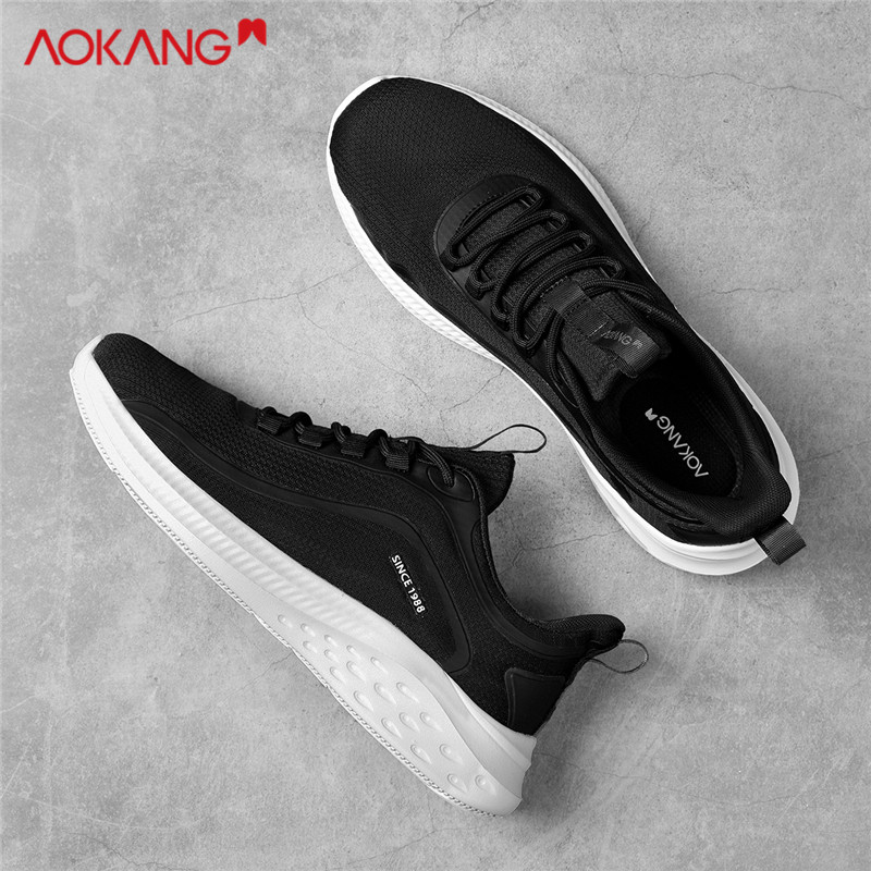 奥康男士高级薄款网面运动鞋2025冬季新款休闲软底跑步鞋爸爸鞋子