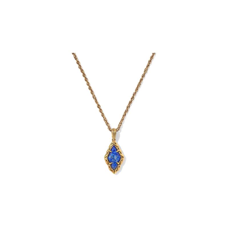 Kendra Scott吊坠项链女士优雅百搭时尚简约金色蓝色宝石
