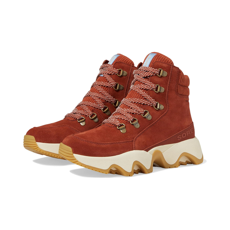代购SOREL女士登山鞋保暖透气轻便防滑系带圆头高帮防水登山徒步