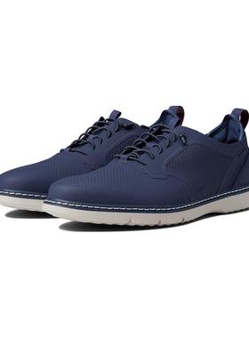 代购STACY ADAMS男士皮鞋透气吸汗软底轻便深蓝色弹性鞋带