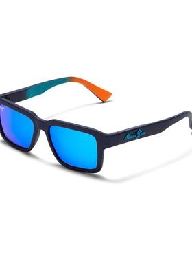 MauiJim女士太阳镜偏光防眩光增强色彩抗紫外线矩形框蓝色镜片