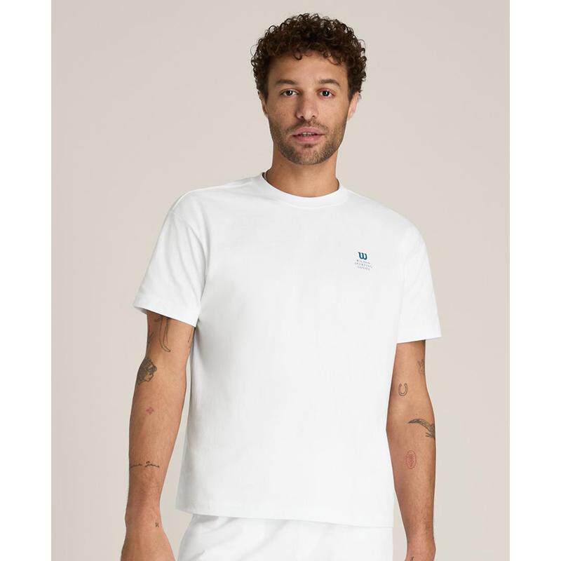 代购Wilson威尔胜男士运动T恤透气耐穿易叠穿吸汗短袖圆领