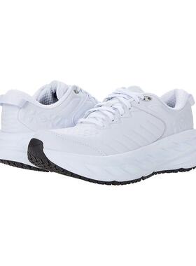 代购Hoka OneOne女士跑步鞋缓震轻便防滑耐磨低帮系带厚底白色