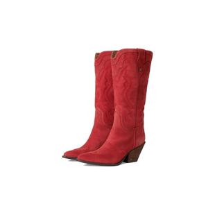 垫易穿脱舒适脚床红色 Edelman女士牛仔靴轻便缓震鞋 代购 Sam