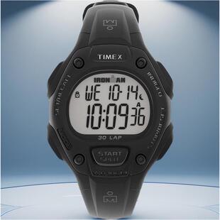 代购天美时Timex Unisex Ironman钢铁侠经典30手表黑色树脂表带