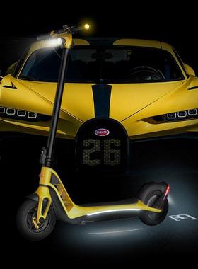 代购美国直邮BUGATTI布加迪电动滑板车黄色成年便携高续航骑行代